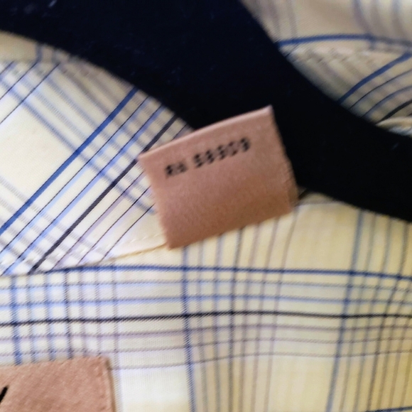 RoundTree & Yorke Large Tall Short Sleeve Yellow  Blue Plaid Button Down Shirt - Picture 12 of 13